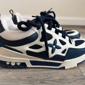 Louis Vuitton LV Skate Sneakers in the Marine Blue and White size 11